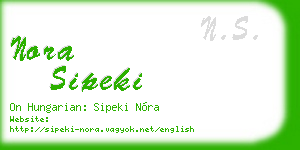 nora sipeki business card